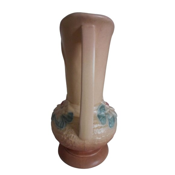 Vtg Hull Art Pottery 1940s WATER LILY Hull USA L-10-9 1/2" double handle Vase #2 - Picture 4 of 6